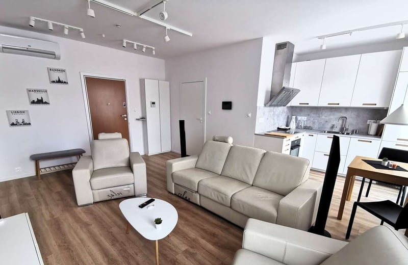 Аренда современной 2-комнатной квартиры в комплексе Bulwary Drobnera, 48 м², Вроцлав, Польша